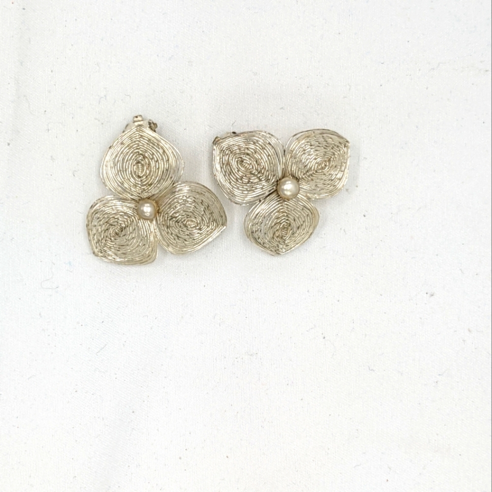Sterling silver clip earrings